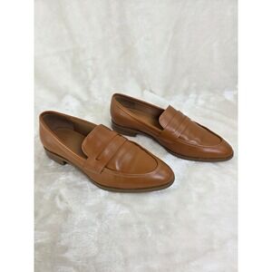 A New Day Women Tan Leatherette‎ Loafer Shoes Size 6